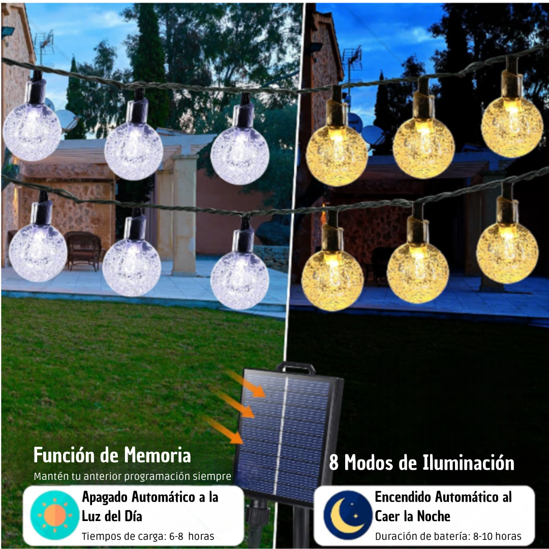 Luces de Decoración con Panel Solar