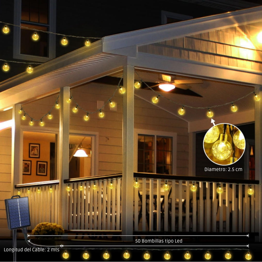 Luces de Decoración con Panel Solar